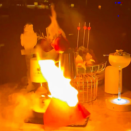 Flash paper used in bar